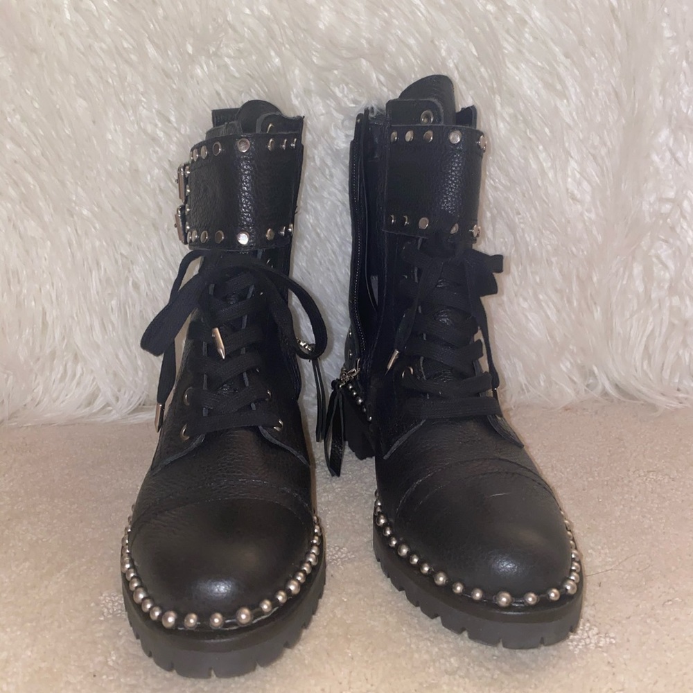 Sam Edelman Black Combat Boots (size:7)